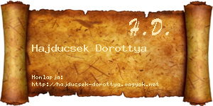 Hajducsek Dorottya névjegykártya
