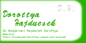 dorottya hajducsek business card